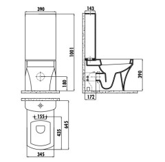 CREAVIT SORTI Унитаз с биде