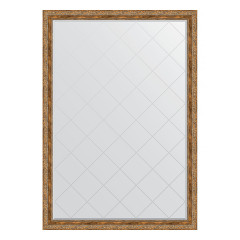 Зеркало настенное с гравировкой EVOFORM в багетной раме виньетка античная бронза, 130х185 см, BY 4488
