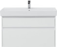 Тумба с раковиной Aquanet Nova Lite 100 белый (2 ящика)