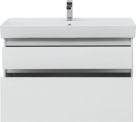 Тумба с раковиной Aquanet Nova Lite 100 белый (2 ящика)