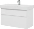 Тумба с раковиной Aquanet Nova Lite 100 белый (2 ящика)