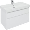 Тумба с раковиной Aquanet Nova Lite 100 белый (2 ящика)