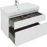 Тумба с раковиной Aquanet Nova Lite 100 белый (2 ящика)