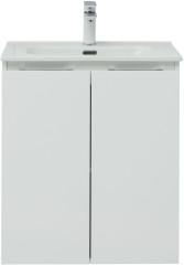 Тумба с раковиной Aquanet Алвита New 60 2 дверцы, белый матовый
