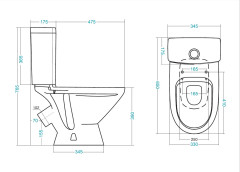 Унитаз-компакт Santek &quot;Лига&quot; с сидением стандарт