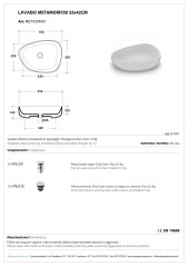 Olympia Metamorfosi, накладная раковина нестандартной формы 55x42xh14 см, с донным клапаном, цвет белый глянцевый