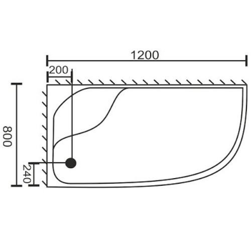Акриловый поддон для душа Royal Bath RB8120ВК 120х80