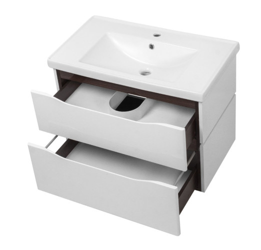 Комплект в ванную Ceruttispa тумба Сицилия 80 подвесная с умывальником "Кантэ 80"