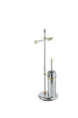 Stil Haus Giunone, cтойка: бумагодержатель + ерш металлический, цвет хром - золото