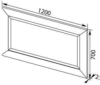 Зеркало Aquanet Мадонна 120 белый