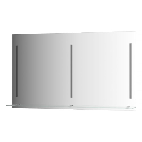 Зеркало настенное c полочкой и 3-мя встроенными LED-светильниками Ledline-S EVOFORM 130x75 см, BY 2169