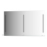 Зеркало настенное c полочкой и 3-мя встроенными LED-светильниками Ledline-S EVOFORM 130x75 см, BY 2169