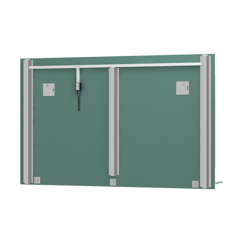 Зеркало настенное c полочкой и 3-мя встроенными LED-светильниками Ledline-S EVOFORM 130x75 см, BY 2169