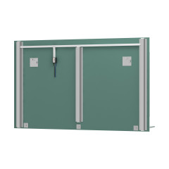 Зеркало настенное c полочкой и 3-мя встроенными LED-светильниками Ledline-S EVOFORM 130x75 см, BY 2169