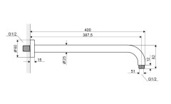 Кронштейн для верхнего душа Excellent Actima AREX.3140CR