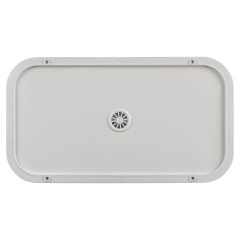 Корзина для белья WHC-B-9 Ромб стежка, белая, кант хром, большая