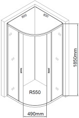 Душевой уголок Aquanet SE-800Q 80x80, прозрачное стекло