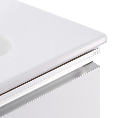 Модуль для раковины Roca THE GAP 600 мм, 2 ящика, белый глянец