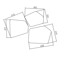 Bionic (бесконтактный сенсор, 3 элемента) комплект зеркал