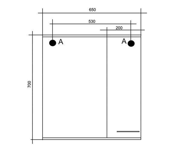 Зеркало-шкаф навесной без подсветки MIXLINE Росток-65 левый (537420)