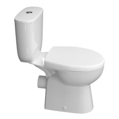 Унитаз-компакт Керамин Гольф R Инкоэр 360х620х750 напольный, с жестким сиденьем, с двухрежимной спускной арматурой (РФ) и скрытым креплением (CS00087112)