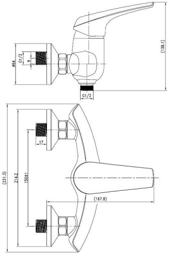 Смеситель для душа Aquanet Conte SD91387