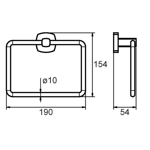 Кольцо для полотенец Milardo Volga VOLSML0M52