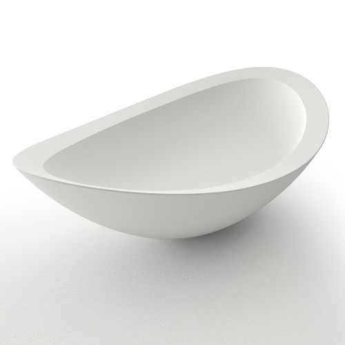 Раковина AZARIO 580x330x160 накладная из искусственного камня, белая матовая (AZ-1225S)