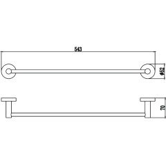 Держатель для полотенец прямой 50 см Savol S-508724 хром