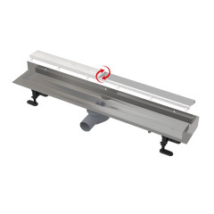 Душевой лоток Alcadrain с двухсторонней решеткой DOUBLE горизонтальный сток, 950 мм ( APZ23-DOUBLE9-750)