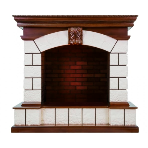 Каменный портал Dimplex Tower 1087х1166х540 - Темный дуб/Белый