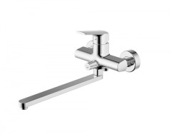 Смеситель для ванны Bravat Real длинный излив, универсальный, хром (F6121179CP-01L)