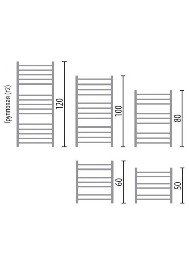 Полотенцесушитель Ника CLASSIC ЛП (Г2) ВП 100/50