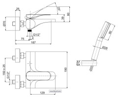 Смеситель для ванны Fima Carlo Frattini Quad F3724CR