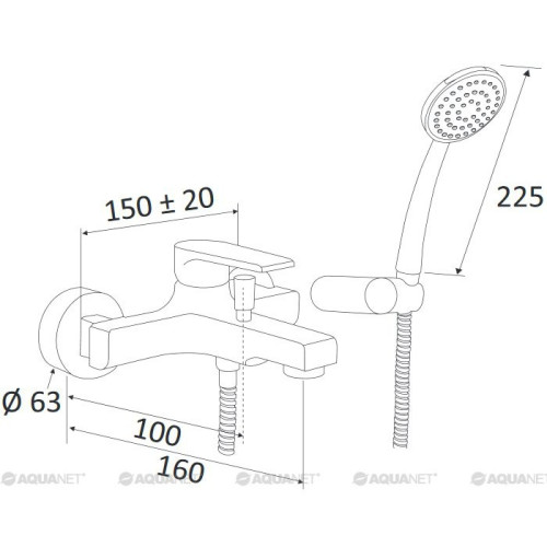 Смеситель для ванны Mariani Artic 230/AT