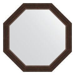 Зеркало настенное Octagon EVOFORM в багетной раме палисандр, 66х66 см, BY 3988