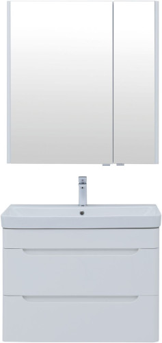 Мебель для ванной Aquanet София 80 белый глянец (2 ящика)