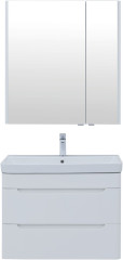 Мебель для ванной Aquanet София 80 белый глянец (2 ящика)