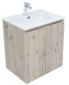 Тумба с раковиной Aquanet Алвита New 60 2 дверцы, дуб веллингтон белый