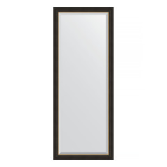 Зеркало напольное с фацетом EVOFORM в багетной раме чёрное дерево с золотом, 79х198 см, BY 6185