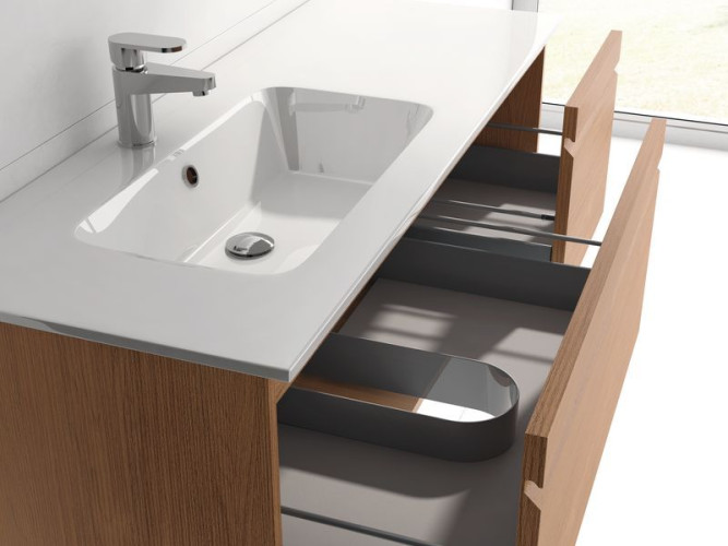 IBX, раковина из минерального литья NANTES левая 120 см, цвет белый