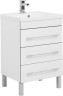 Тумба с раковиной Aquanet Верона 58 белый (напольная 3 ящика)
