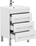 Тумба с раковиной Aquanet Верона 58 белый (напольная 3 ящика)