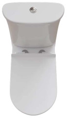 Унитаз-компакт EKOKERAMA ELEGANTE 435х690х785 горизонтальный .выпуск, быстросьемное сиденье с микролифтом, белый (0422)