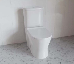 Унитаз-компакт EKOKERAMA ELEGANTE 435х690х785 горизонтальный .выпуск, быстросьемное сиденье с микролифтом, белый (0422)