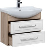Тумба с раковиной Aquanet Остин 75 дуб сонома/белый