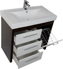 Тумба с раковиной Aquanet Тиана 90 венге