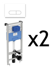 Промо-комплект: 2 Инсталляции Ideal Standard PROSYS FRAME 120 M, - 2 панели смыва (цвет белый) в подарок (TT00007/115AC)