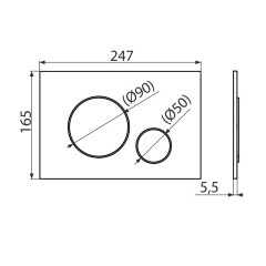 Кнопка смыва alcadrain 24.7х0.5х16.5 для инсталляции, пластик, цвет Хром (M671)