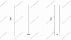 Зеркальный шкаф Velvex Klaufs 80